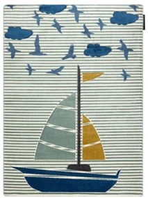 Koberec PETIT SAIL loďka - zelený
