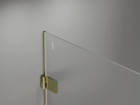 Mexen Lunar-B L, 1-krídlový sprchový kút, ľavý, 100 x 80 cm, 8mm číre sklo, zlatý lesklý profil, 832L-100-080-50-00-L