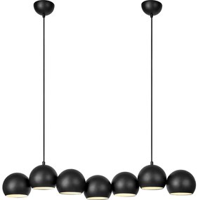 Markslöjd 108860 - Luster na lanku CUPOLO 7xE14/40W/230V čierna