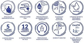 Cersanit Virgo, vysoká umývadlová batéria, čierna matná, S951-590