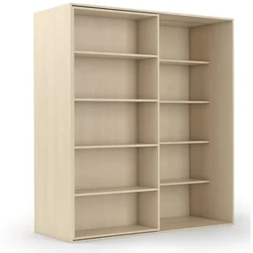 Dvojradová posuvná knižnica DOUBLE, 1800 x 700 x 2000 mm, breza