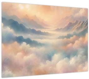 Sklenený obraz - Oblaky (70x50 cm)