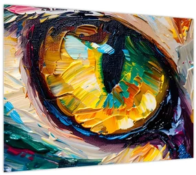 Sklenený obraz - Maľba mačacieho oka (70x50 cm)