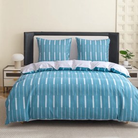 Mikroflanelové obliečky STRIPELLE modré Rozmer obliečky: 70 x 90 cm | 140 x 200 cm