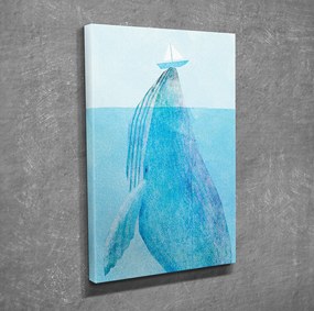 Obraz WHALE 30x40 cm modrý