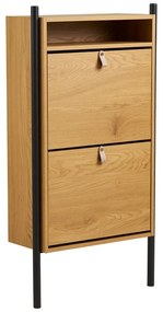 Výklopná skrinka na topánky v dekore duba v prírodnej farbe 62x118x26 cm Barco – House Nordic
