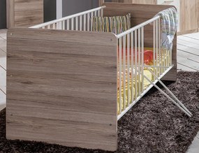 Detská postieľka Cariba 70x140 cm, dub san remo/biela