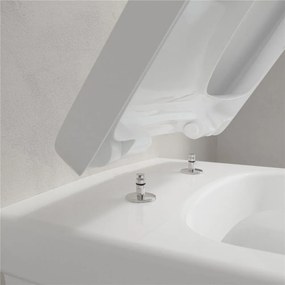 VILLEROY &amp; BOCH Architectura závesné WC s hlbokým splachovaním bez vnútorného okraja (hranatý dizajn), 370 x 530 mm, biela alpská, 5685R001