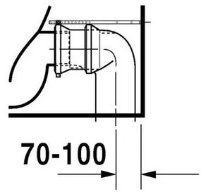 DURAVIT Starck 2 WC misa kombi s Vario odpadom, 370 mm x 400 mm x 630 mm, s povrchom WonderGliss, 21450900001