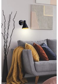 Candellux Čierno-zlaté nástenné svietidlo Less pre žiarovku E14 21-70968