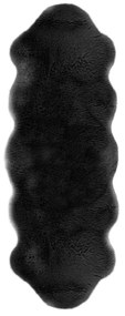 Čierna umelá kožušina Tiseco Home Studio Lambskin, 60 x 180 cm