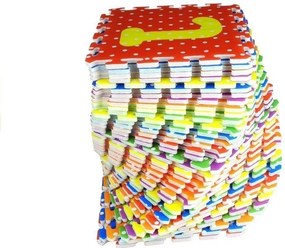 LEAN Toys Abeceda a čísla Farebné penové puzzle 36 kusov
