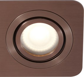 Sada 6 zaoblených zapustených bodových svetiel tmavý bronz GU10 50 mm otočné a naklápacie IP44 2-svetlá - Alberto