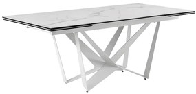 Rozkladací stôl aysha 180 (220/260) x 100 cm biely MUZZA