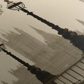 Obraz - Londýn v hmle, Anglicko (120x50 cm)