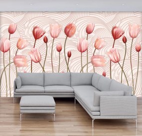 Fototapeta - Ružové tulipány (147x102 cm)