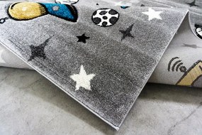 BE Koberec Smart Kids 22924 GREY – sivý obdĺžnikový Rozmer: 160x230 cm