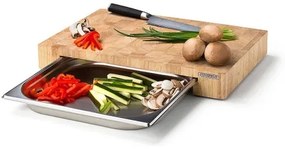 Continenta C4026 - Kuchynská doska na krájanie s misou 39x27 cm gumovník