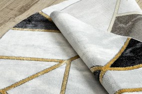 Koberec EMERALD exkluzívny 1015 kruh - glamour, marmur, geometrický čierny/zlatý