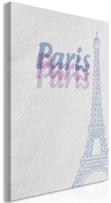 Artgeist Obraz - Paris in Watercolours (1 Part) Vertical Veľkosť: 60x90, Verzia: Premium Print