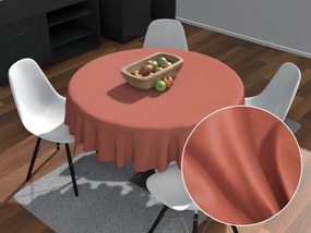 Biante Okrúhly bavlnený saténový obrus ST-011 Tehlový Ø 100 cm