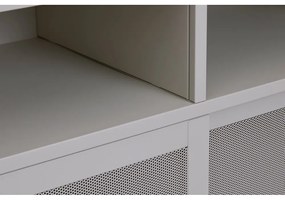 Sivá kovová skrinka s posuvnými dverami 90x180x40 cm Veep – Unique Furniture