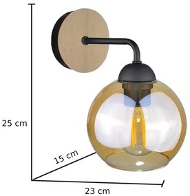 Nástenné svietidlo MELLE WOOD 1xE27/60W/230V