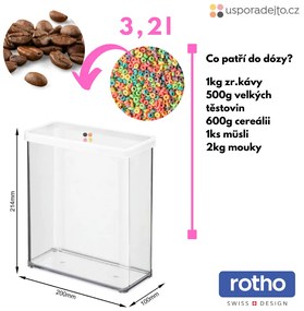 Dóza na potraviny 3,2l Rotho Loft - JUMBO, biela