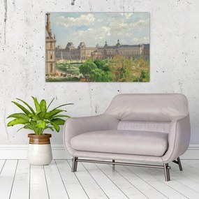Obraz - Camille Pissarro, Place du Carrousel, Paris, reprodukcia (90x60 cm)