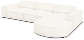 Béžová rohová pohovka z textílie bouclé (pravý roh) Jodie – Micadoni Home