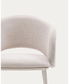 Krémovobiele čalúnené jedálenské kreslo Maina – Kave Home