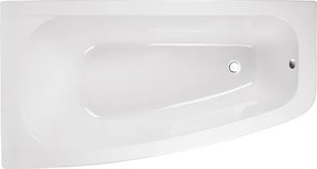 Besco Akrylátová asymetrická vaňa Luna 150x80 BESCO-Farba: Biela, BESCO-Orientácia: Ľavá