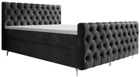 Manželská posteľ 160 cm Clinton Comfort (čierna) (s roštom, s úl. priestorom). Vlastná spoľahlivá doprava až k Vám domov. 1082237