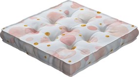 Sedák Kamil s úchytom farba produktu ružová látka vzorované