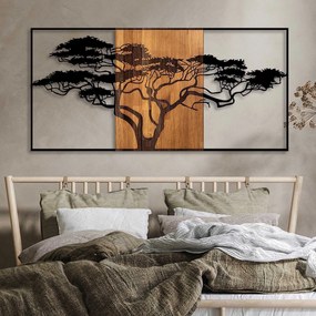 Doplnok na stenu s motívom stromu z kovového materiálu 147 x 3 x 70 cm