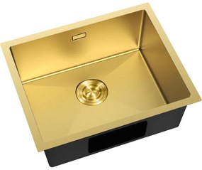 Mexen Trixo, 1-komorový nerezový drez 540 x 440 mm, brúsená zlatá, 6414541000-55