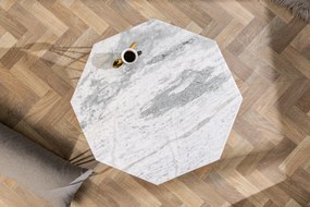 Konferenčný stolík Diamond 70cm mramor biely