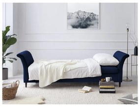 Modrá rozkladacia pohovka s úložným priestorom Mazzini Sofas Pivoine