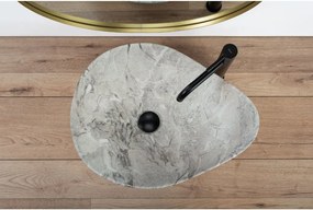 Rea Dora Stone, umývadlo na dosku 515x400x175 mm, šedá imitácia kameňa, REA-U5066