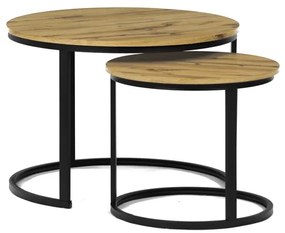 Autronic BONTEC Konferenčný stolík 70x70x51cm, mdf, divoký dub, CT-X7122 OAK Farba: Hnedá