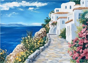 Obraz - Ulička pri mori (70x50 cm)