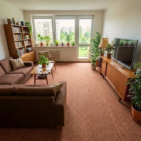 Associated Weavers, Metrážny koberec Bruno terra, na mieru, šíře 4m, oranžová, filc, chodba / predsieň