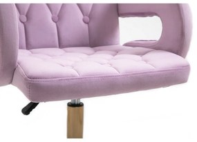 LuxuryForm DESIGN Stolička BOSTON VELUR na striebornom kríži - levanduľa