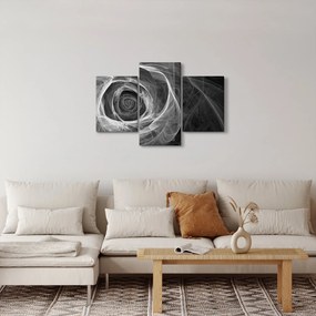 Obraz - Abstraktné ruže čiernobiela (90x60 cm)