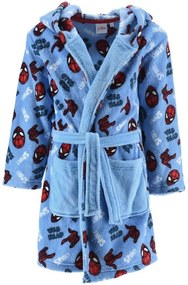 Detský / chlapčenský coral fleece župan s kapucňou Spidey, EU 98 Modrá
