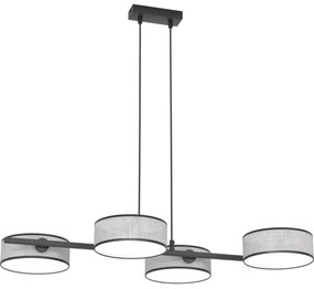 Závesný luster na lanku DRUMZ 4xE14/10W/230V sivý