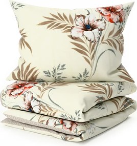 Obojstranné obliečky DUO SENSE SANDORA krémové + obliečka na vankúšik 40x50 cm ZDARMA Rozmer obliečky: 70 x 90 cm | 140 x 200 cm