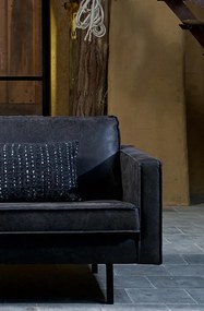 BePureHome Rodeo veľká rohová sedačka kožená - Čierna, Ľavá