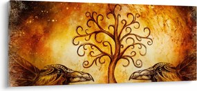 Prírodný abstraktný obraz stromu (120x50 cm)