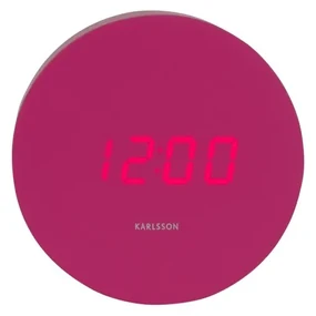 Karlsson 5981BP dizajnové LED hodiny s budíkomružové, pr. 9 cm